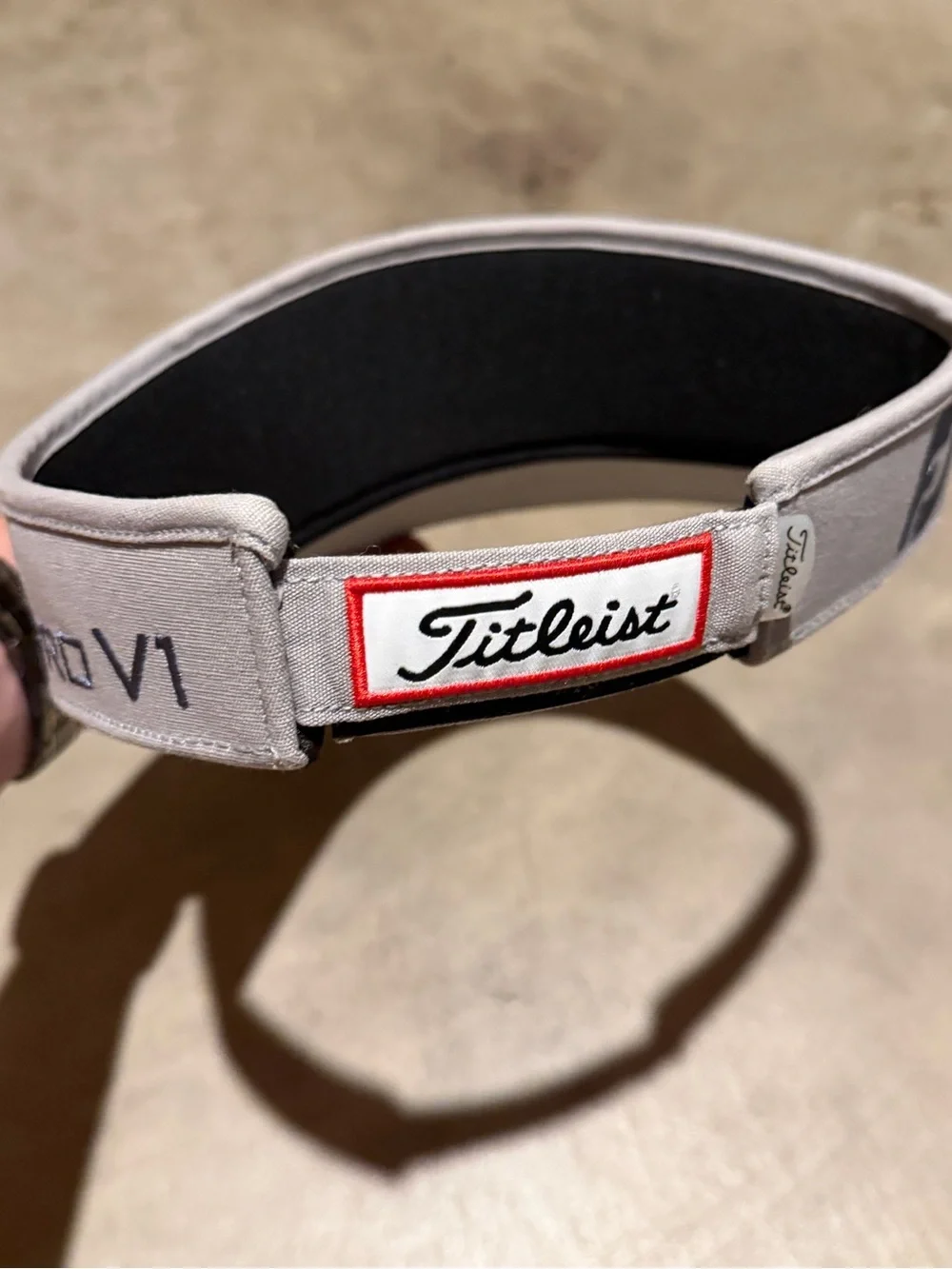 Titleist Light Gray Golf Visor with Navy Embroidered Logo